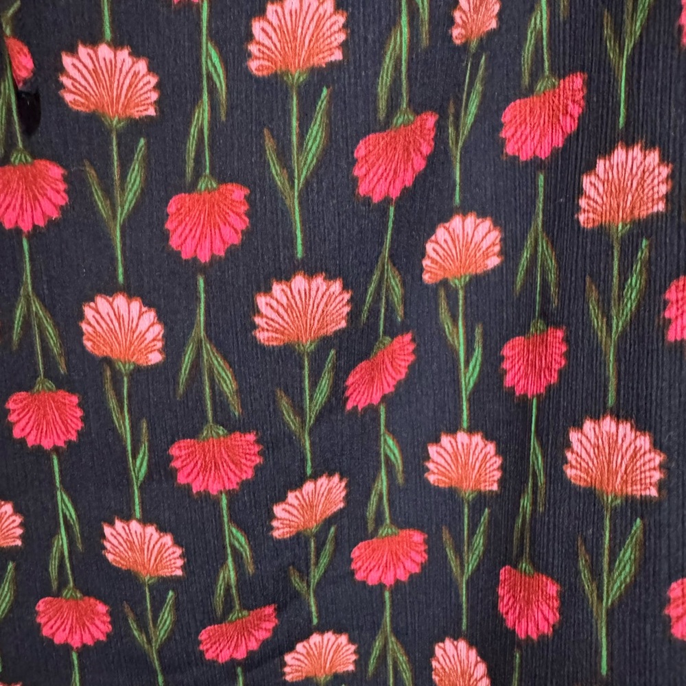 J.Crew Navy Floral Ruffle Top - Picture 5 of 5